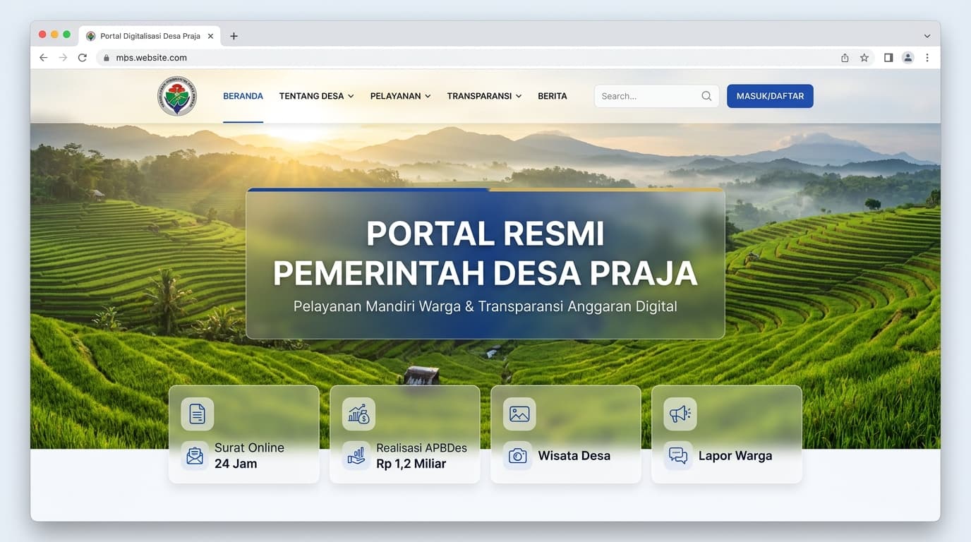 Tangkapan layar portofolio Portal Digitalisasi Desa